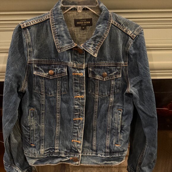 J Crew Indigo 6 button Jean Jacket Size M - Picture 5 of 8